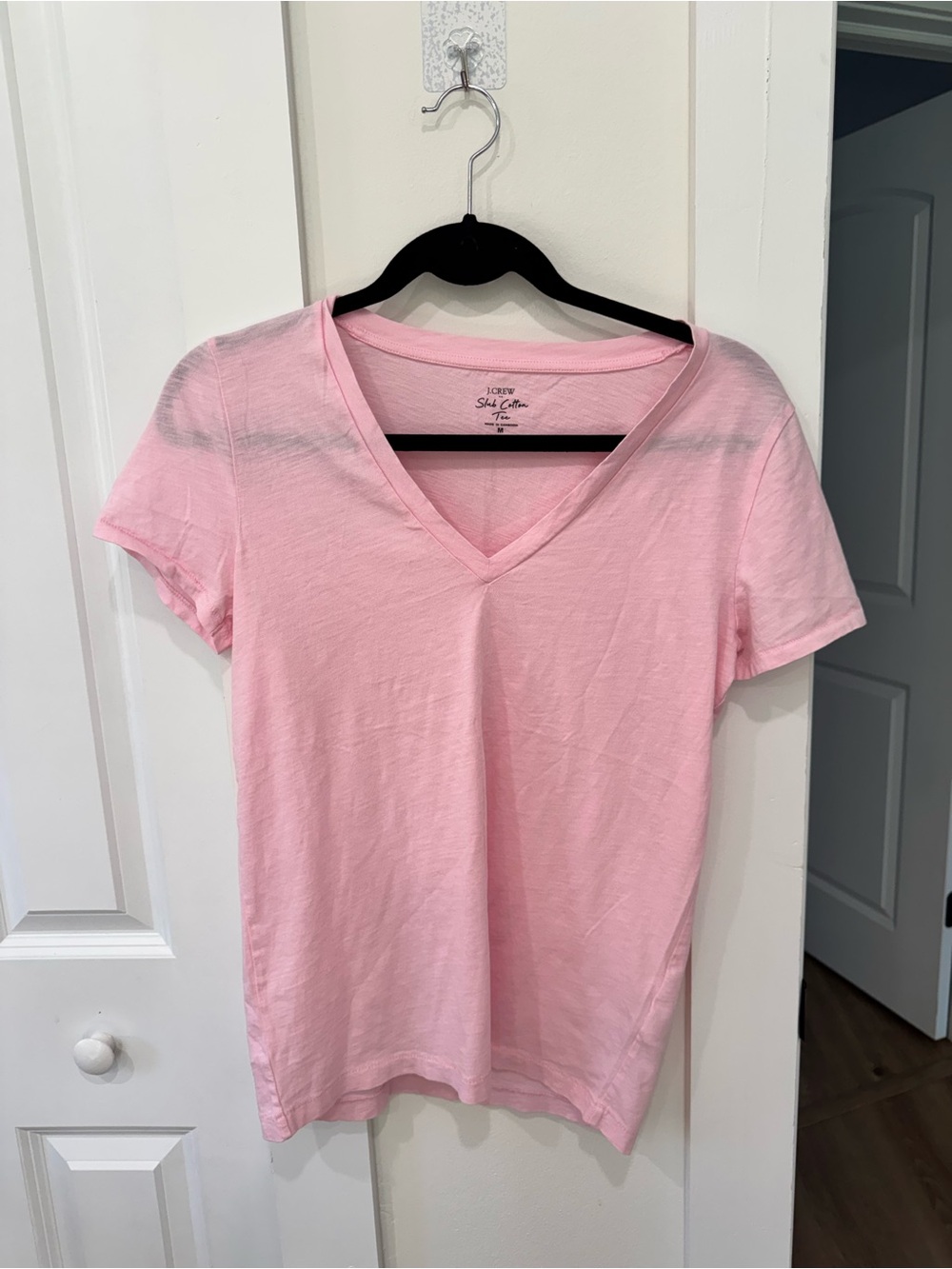 J. Crew Light Pink V-Neck Short Sleeve Tee